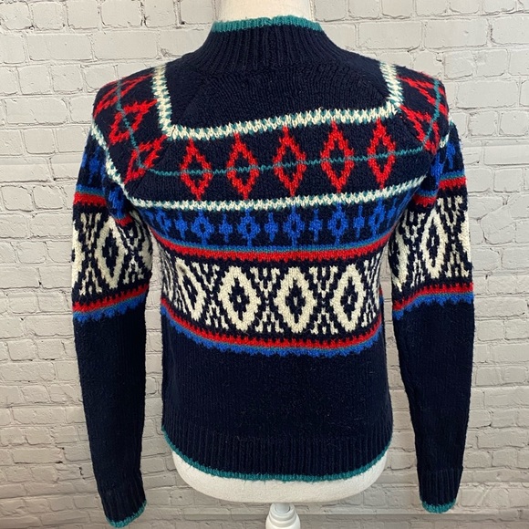 AMERICAN EAGLE OUTFITTERS Cotton Blend Colorful High Neck Sweater-XXS - Picture 3 of 3